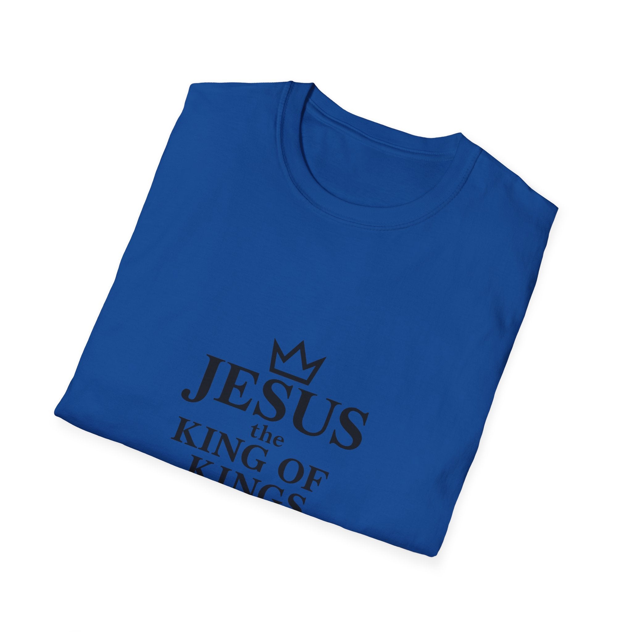 Jesus King of Kings Unisex Softstyle T-Shirt, Christian Apparel, Religious Gift, Faith-Based Tees, Inspirational Shirts