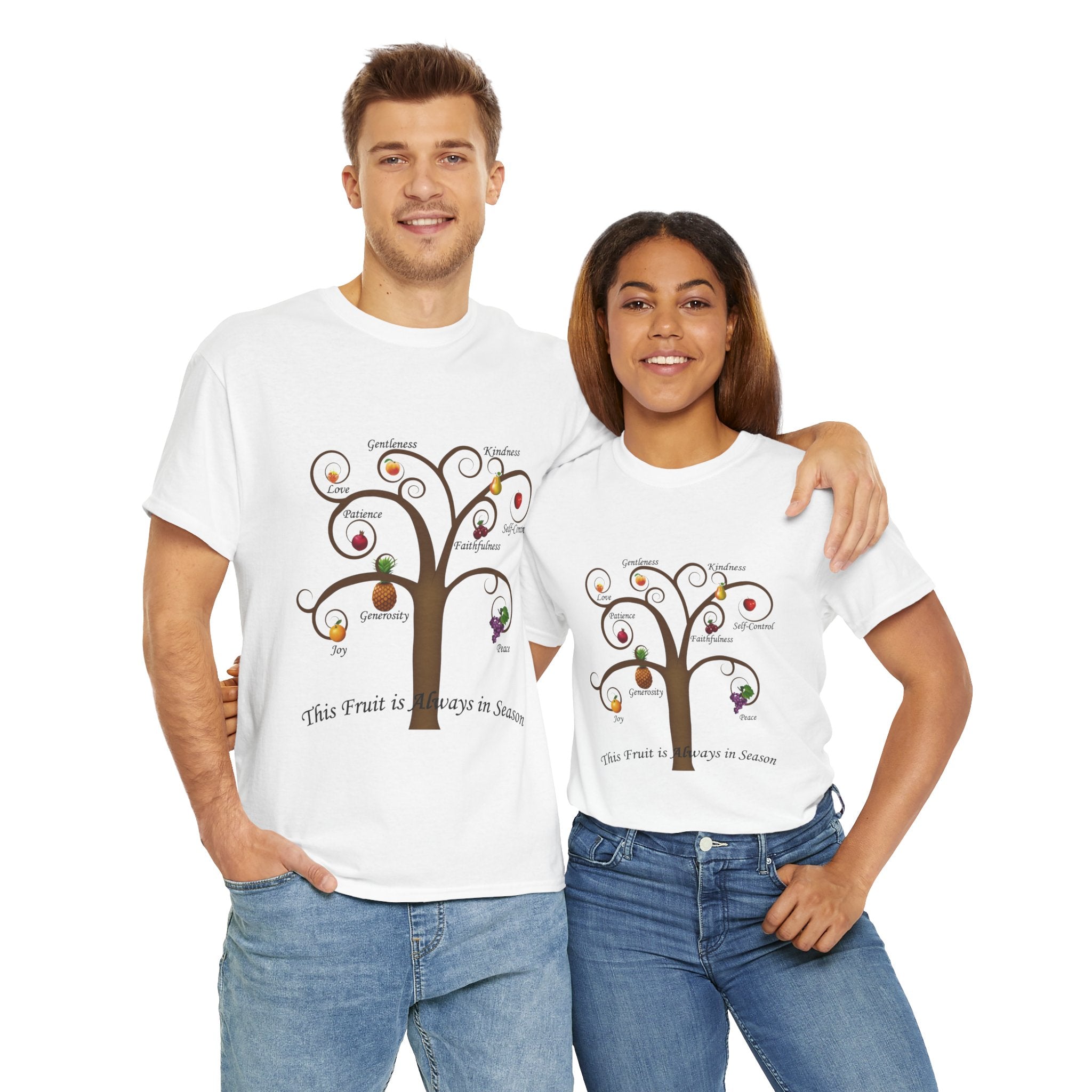 Unisex Heavy Cotton Tee with Inspirational Fruit Tree Design, Nature Lover Gift, Eco-Friendly Apparel, Seasonal Inspiration Shirt, [...]