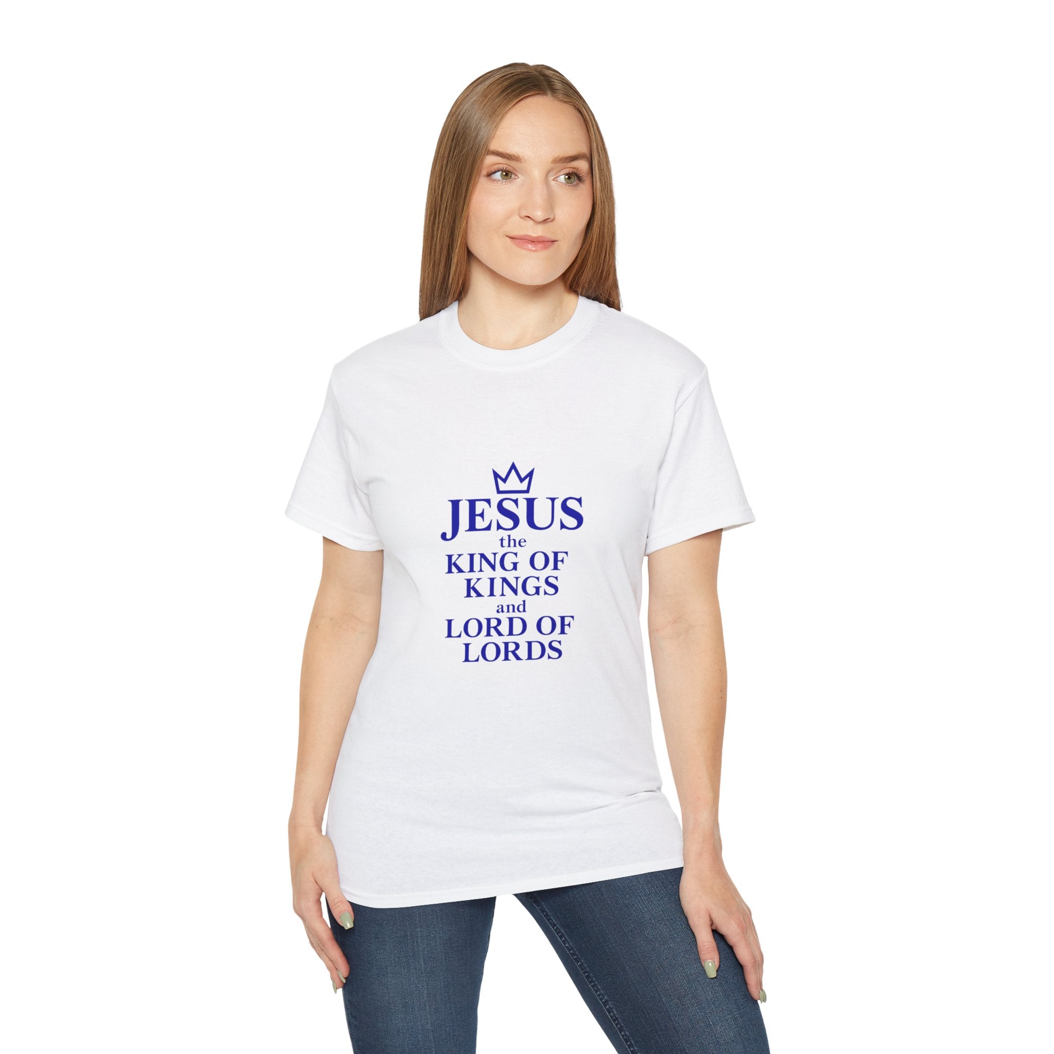 Jesus King of Kings Unisex Ultra Cotton Tee, Faith Shirt, Christian Apparel, Religious Gifts, Casual Wear, Church Outfits