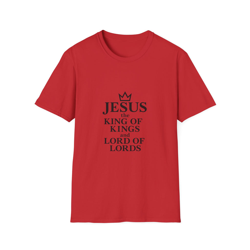 Jesus King of Kings Unisex Softstyle T-Shirt, Christian Apparel, Religious Gift, Faith-Based Tees, Inspirational Shirts