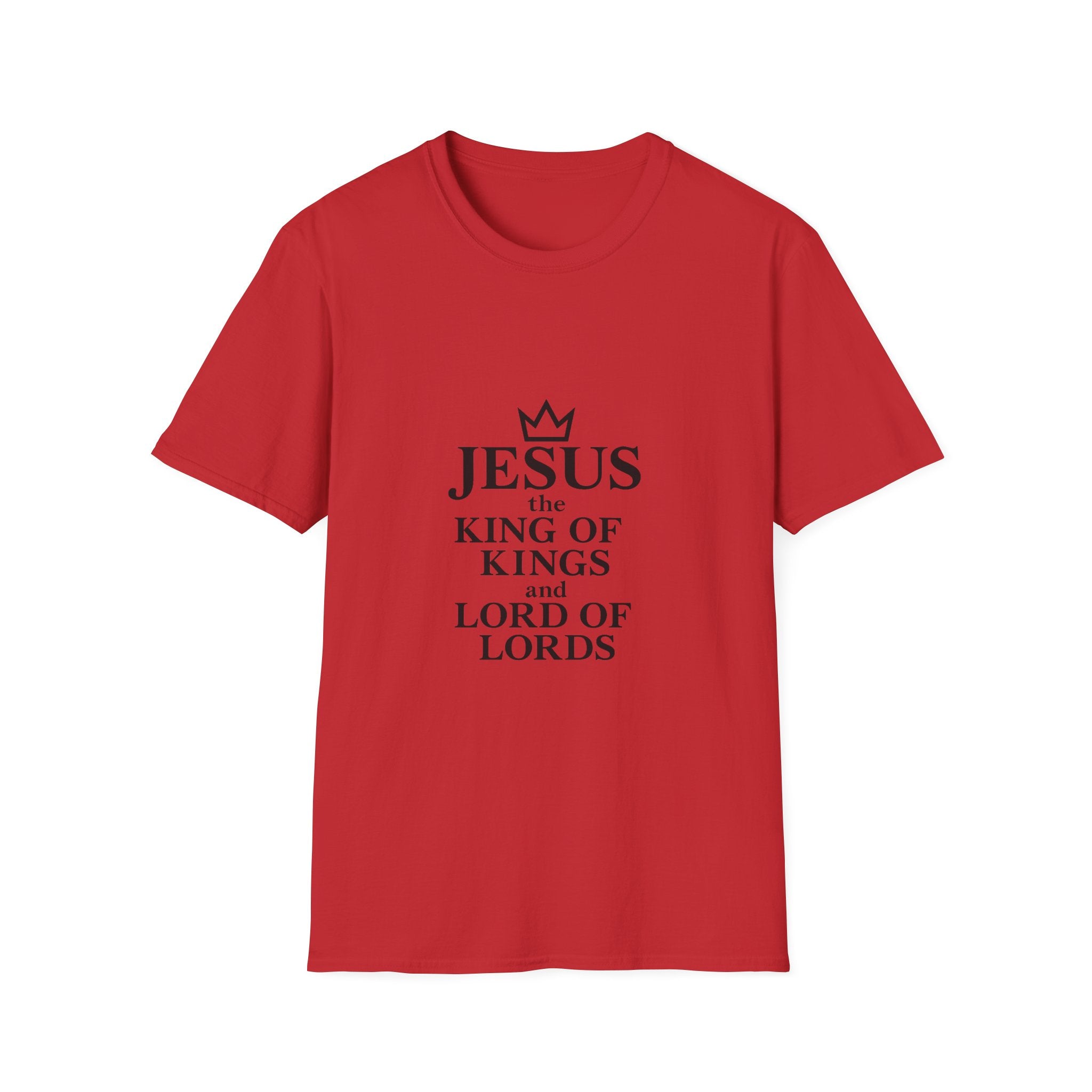 Jesus King of Kings Unisex Softstyle T-Shirt, Christian Apparel, Religious Gift, Faith-Based Tees, Inspirational Shirts