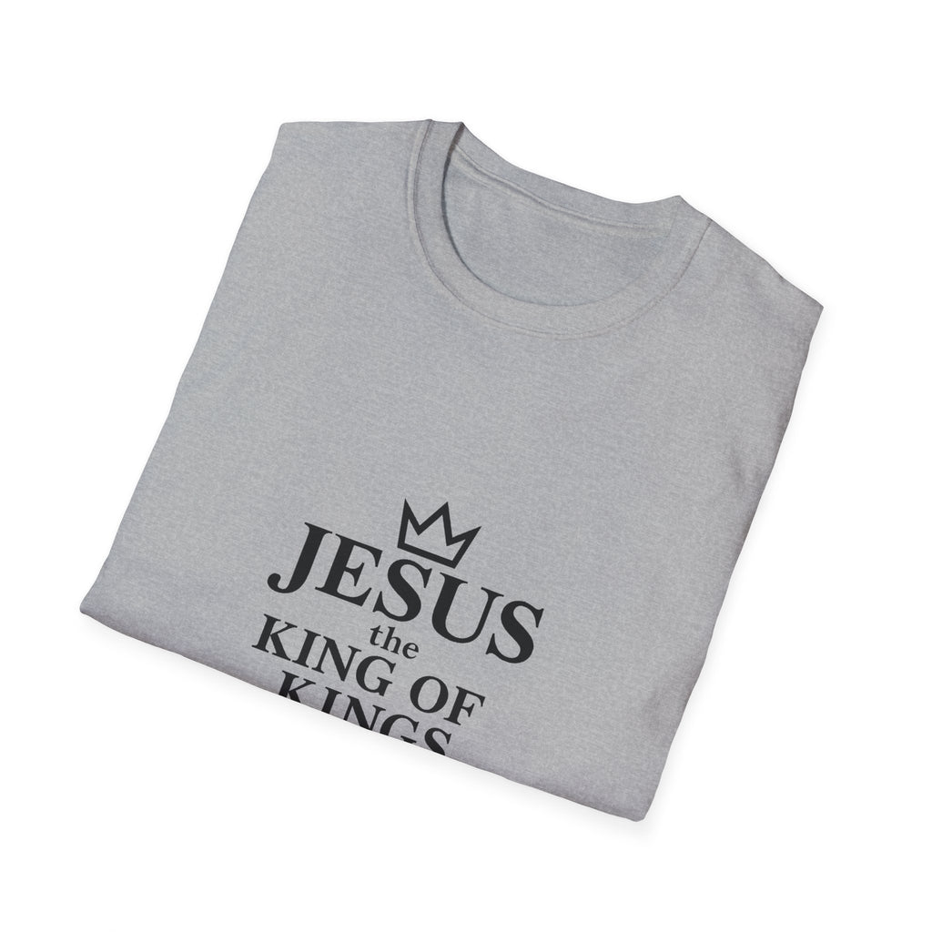 Jesus King of Kings Unisex Softstyle T-Shirt, Christian Apparel, Religious Gift, Faith-Based Tees, Inspirational Shirts