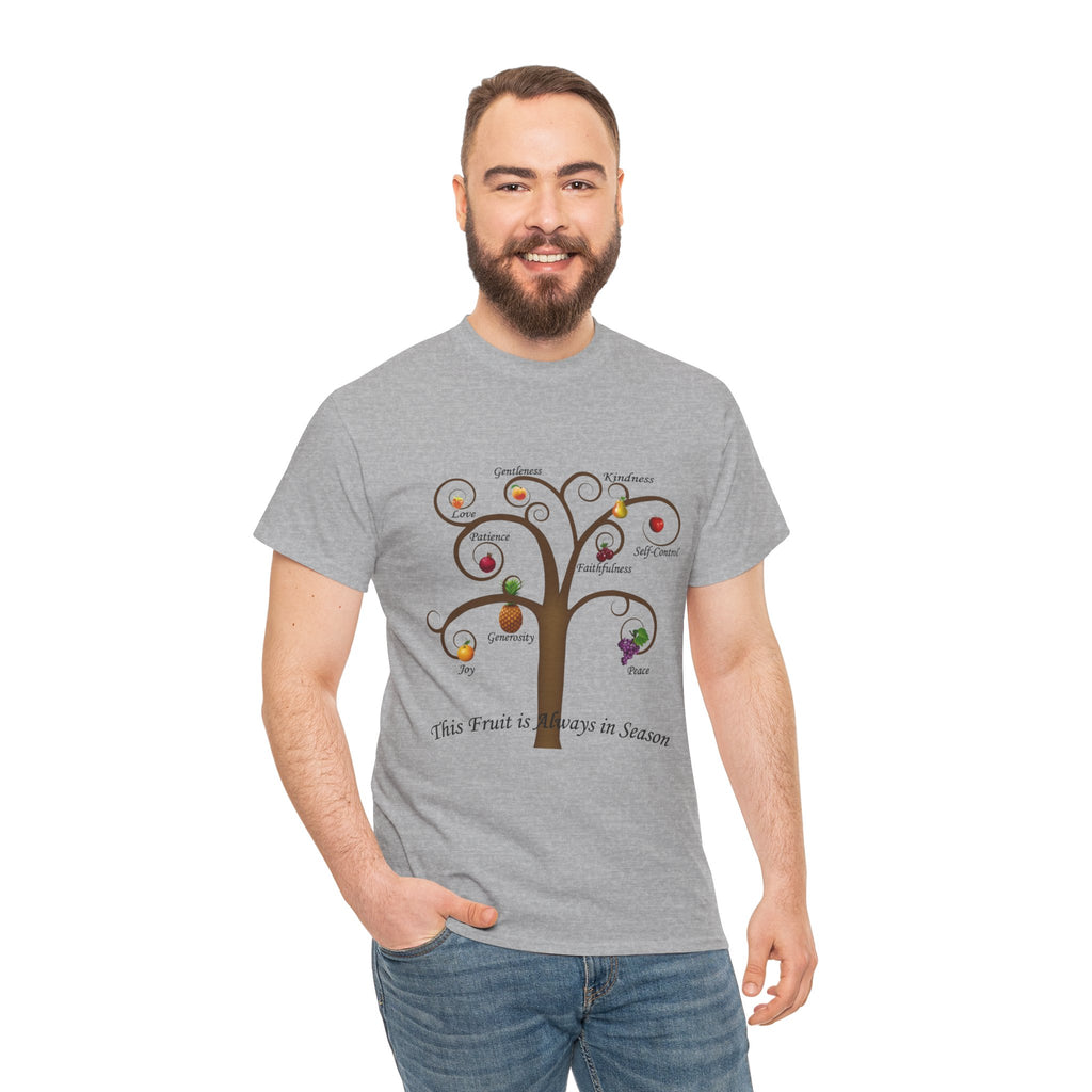 Unisex Heavy Cotton Tee with Inspirational Fruit Tree Design, Nature Lover Gift, Eco-Friendly Apparel, Seasonal Inspiration Shirt, [...]