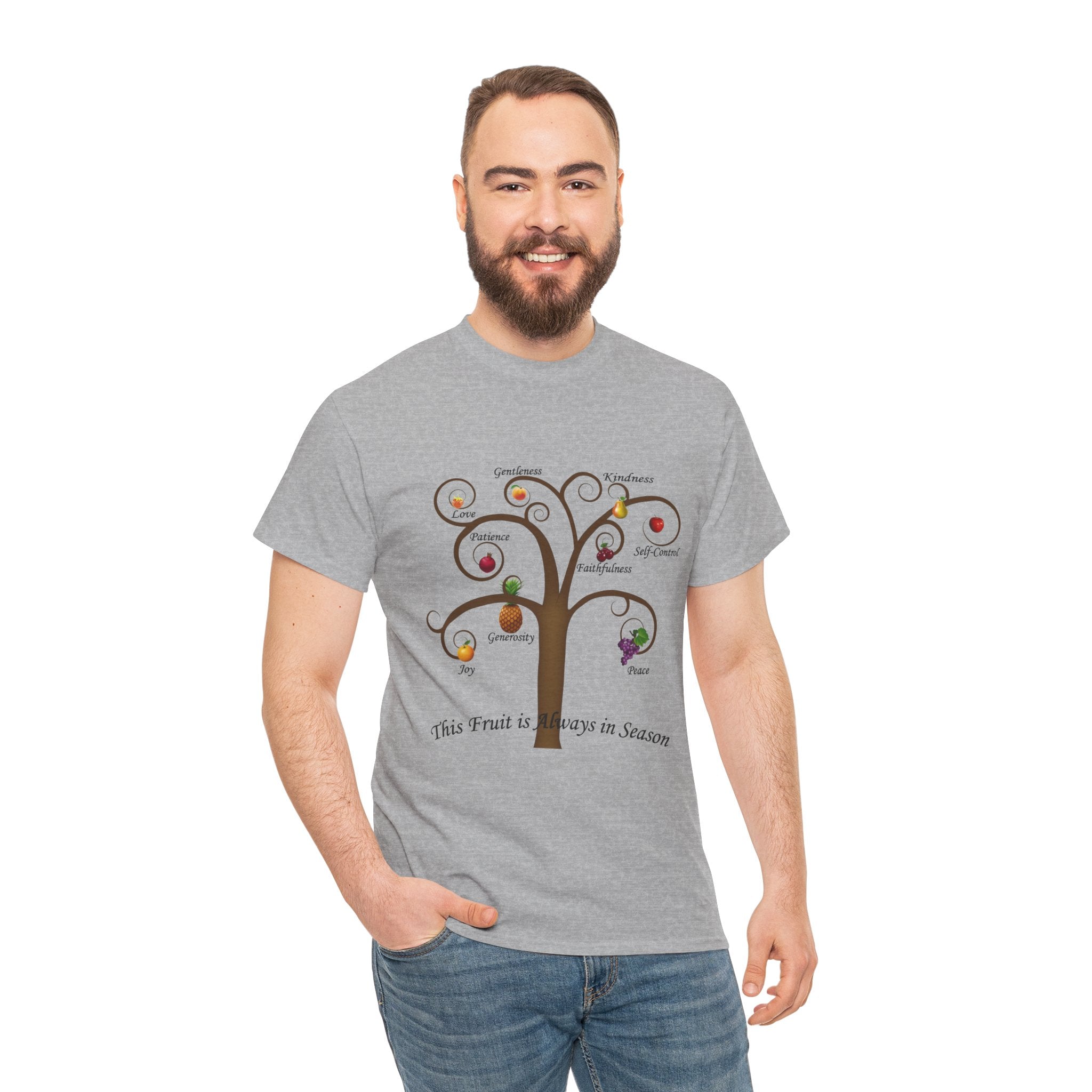 Unisex Heavy Cotton Tee with Inspirational Fruit Tree Design, Nature Lover Gift, Eco-Friendly Apparel, Seasonal Inspiration Shirt, [...]