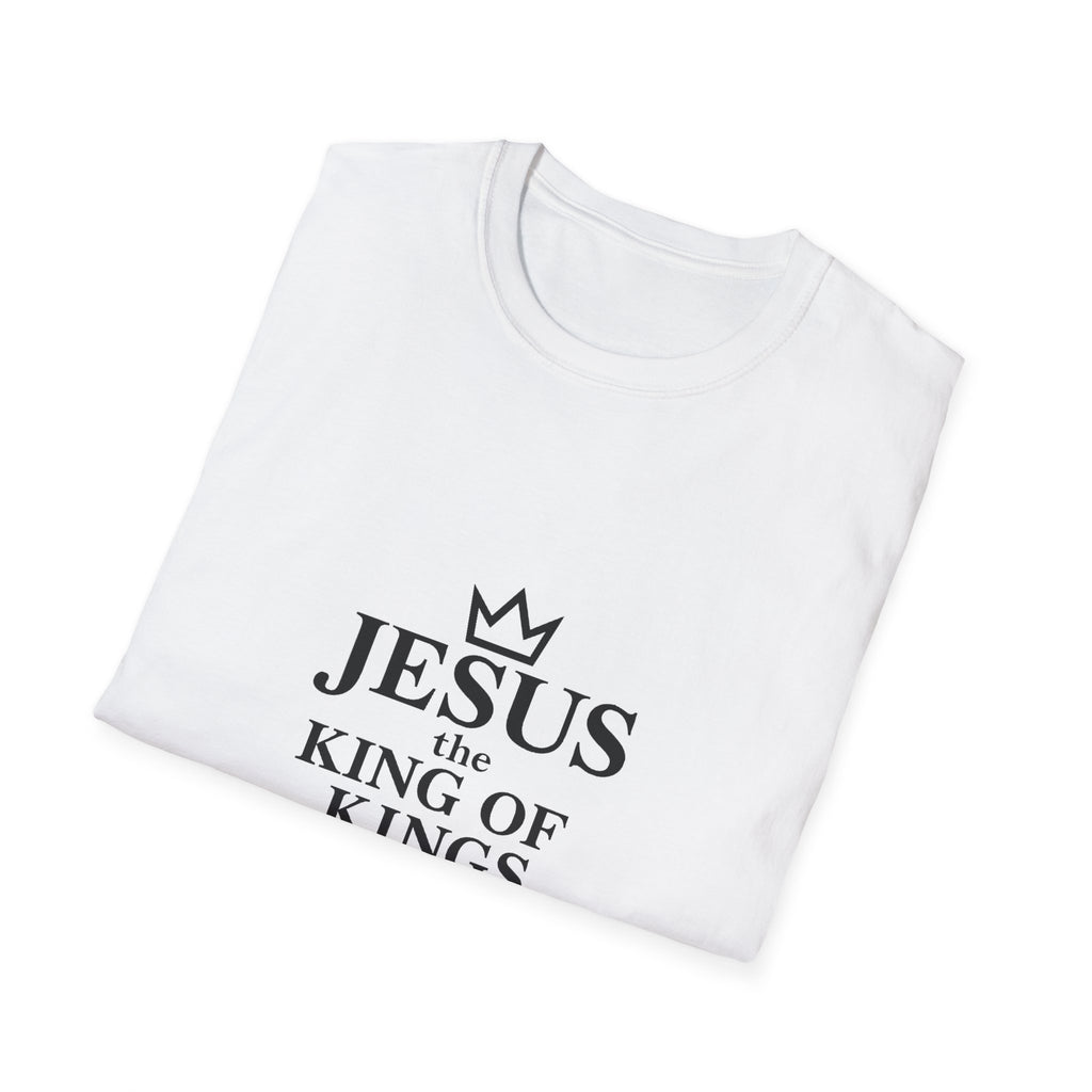 Jesus King of Kings Unisex Softstyle T-Shirt, Christian Apparel, Religious Gift, Faith-Based Tees, Inspirational Shirts