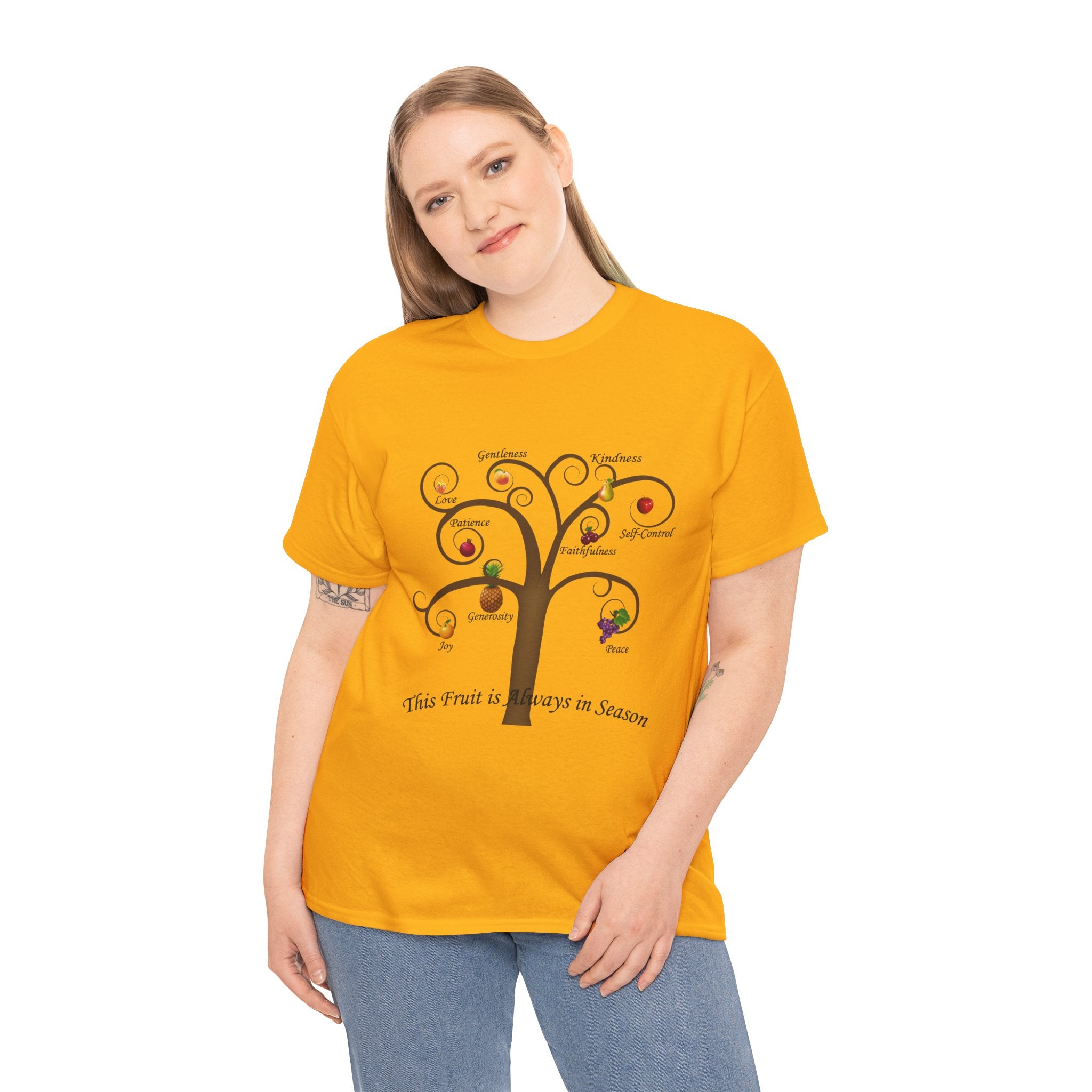 Unisex Heavy Cotton Tee with Inspirational Fruit Tree Design, Nature Lover Gift, Eco-Friendly Apparel, Seasonal Inspiration Shirt, [...]