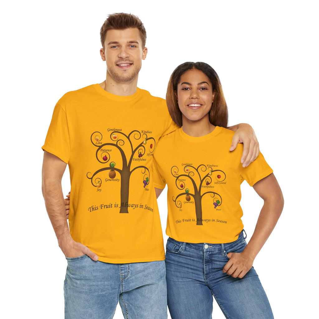 Unisex Heavy Cotton Tee with Inspirational Fruit Tree Design, Nature Lover Gift, Eco-Friendly Apparel, Seasonal Inspiration Shirt, [...]
