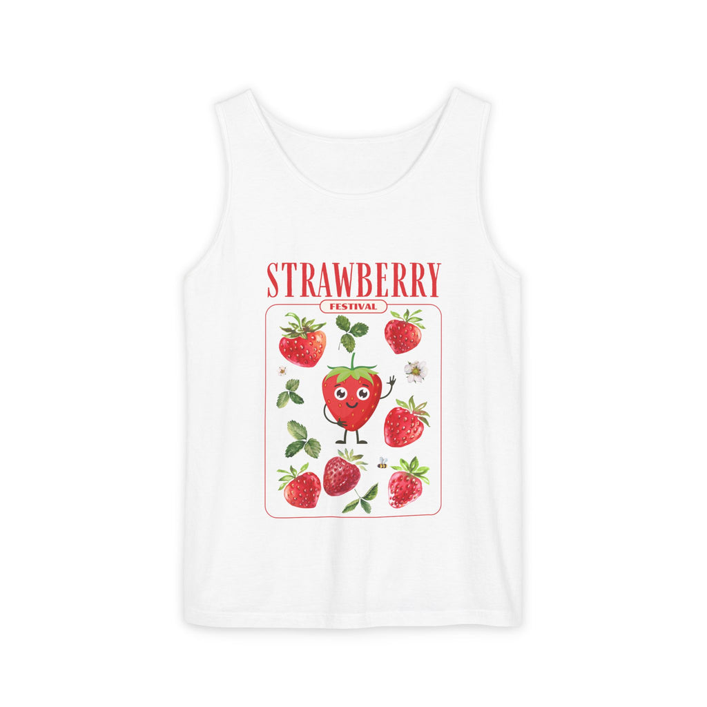 Personalized Strawberry Unisex Garment-Dyed Tank Top
