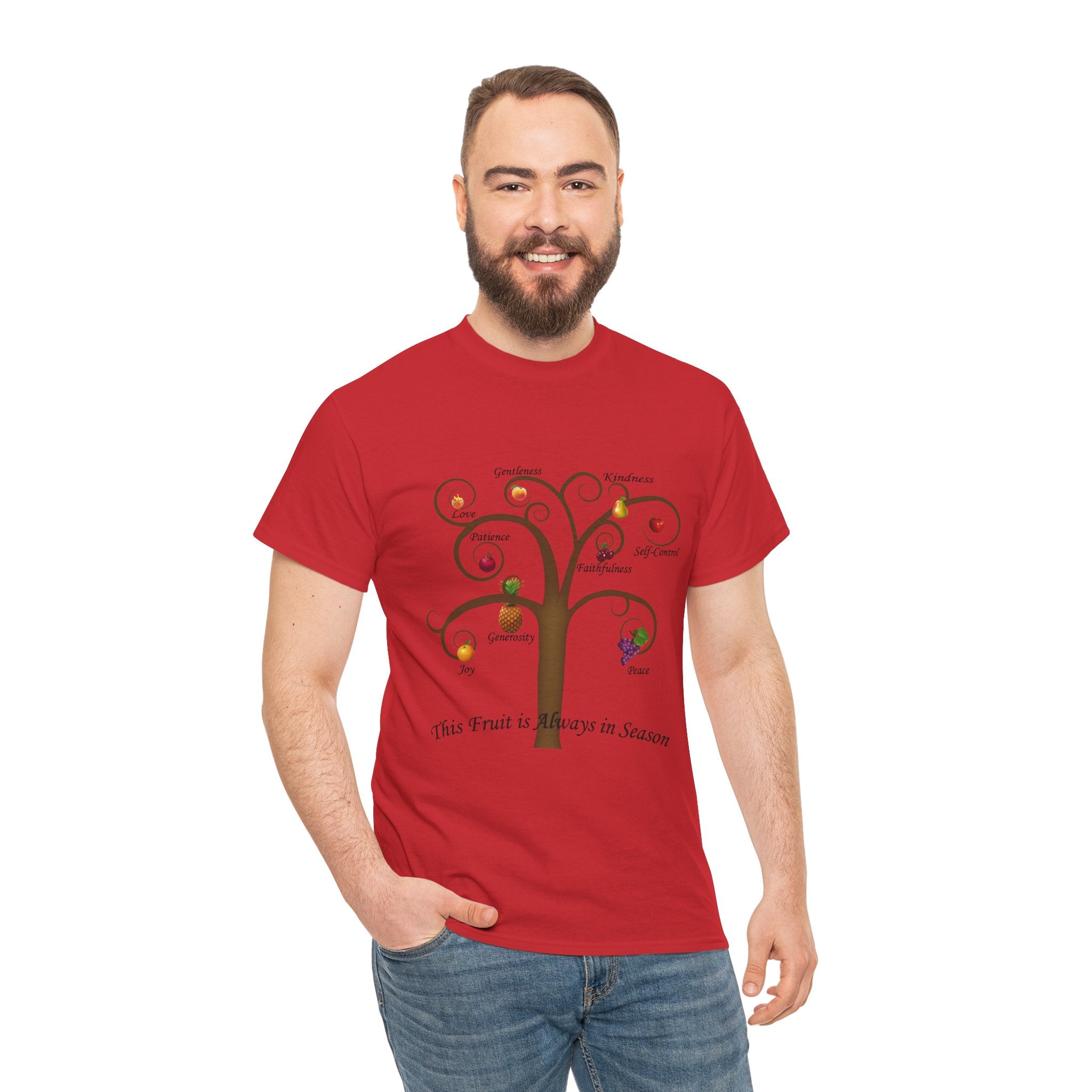 Unisex Heavy Cotton Tee with Inspirational Fruit Tree Design, Nature Lover Gift, Eco-Friendly Apparel, Seasonal Inspiration Shirt, [...]