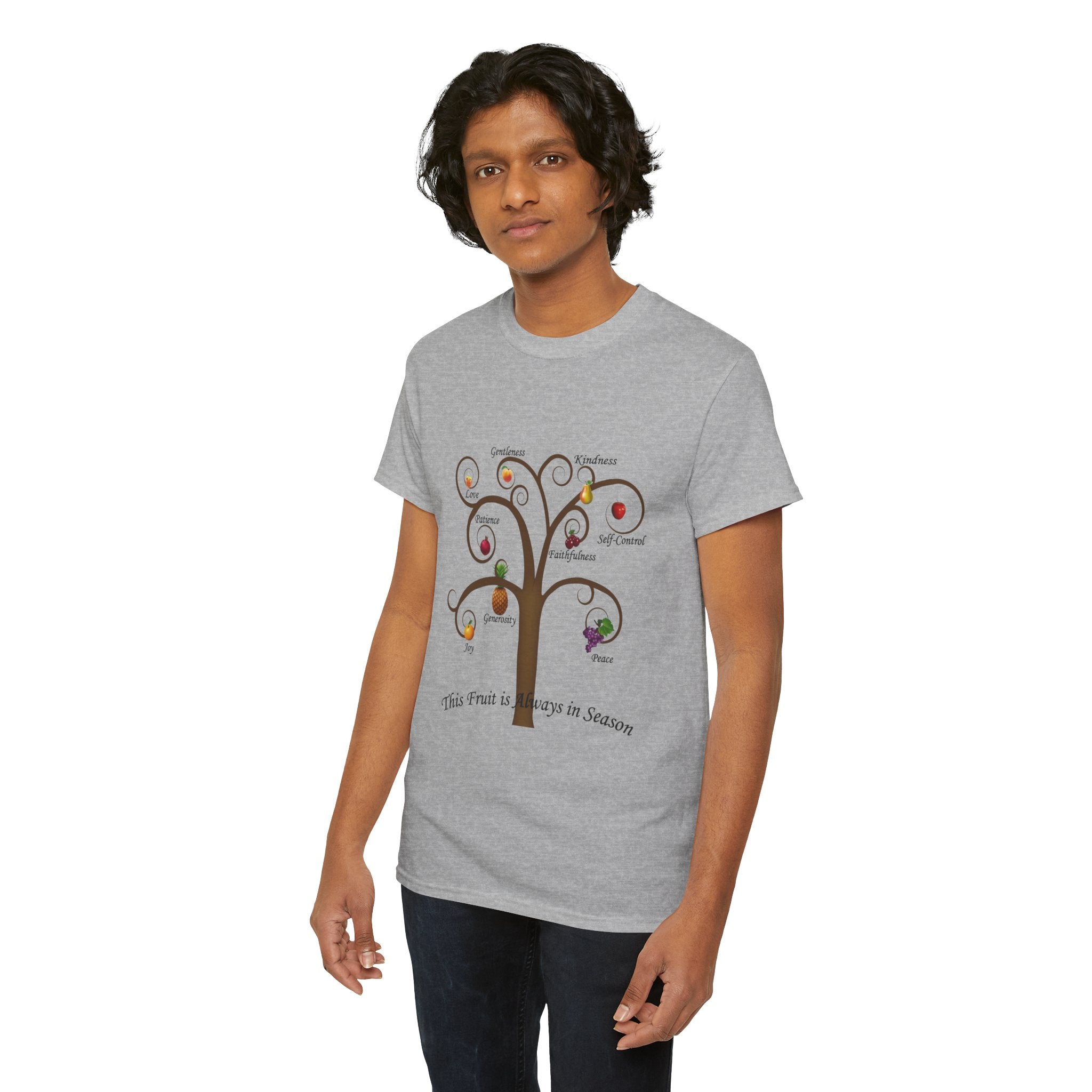 Unisex Heavy Cotton Tee with Inspirational Fruit Tree Design, Nature Lover Gift, Eco-Friendly Apparel, Seasonal Inspiration Shirt, [...]
