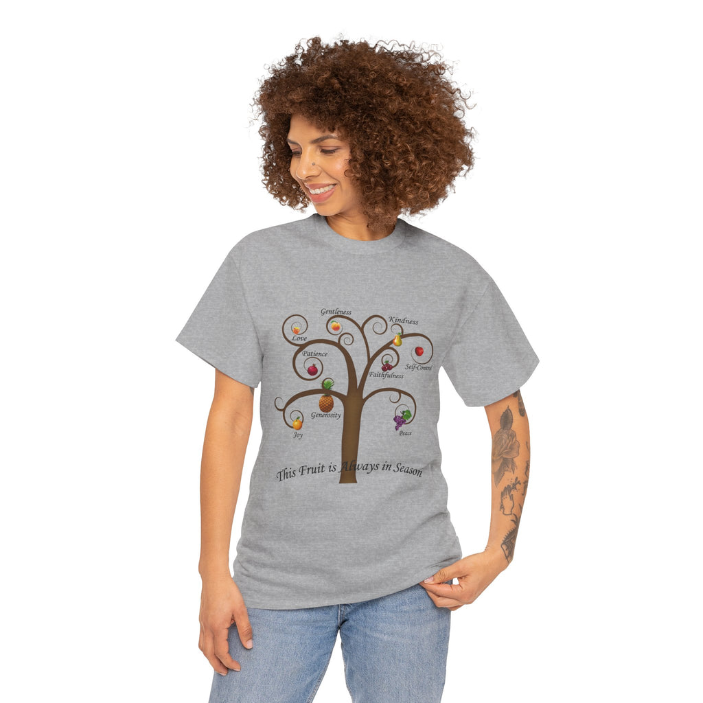 Unisex Heavy Cotton Tee with Inspirational Fruit Tree Design, Nature Lover Gift, Eco-Friendly Apparel, Seasonal Inspiration Shirt, [...]