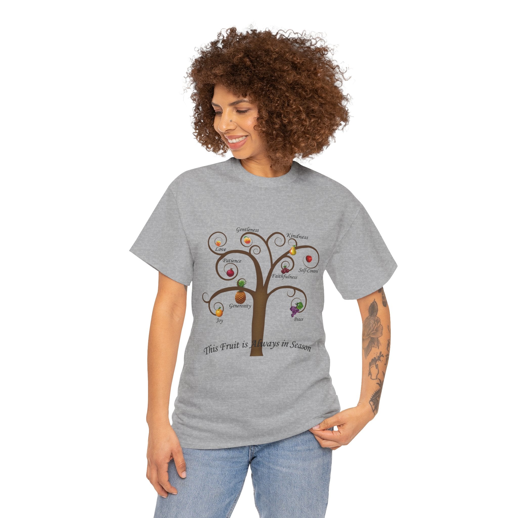 Unisex Heavy Cotton Tee with Inspirational Fruit Tree Design, Nature Lover Gift, Eco-Friendly Apparel, Seasonal Inspiration Shirt, [...]