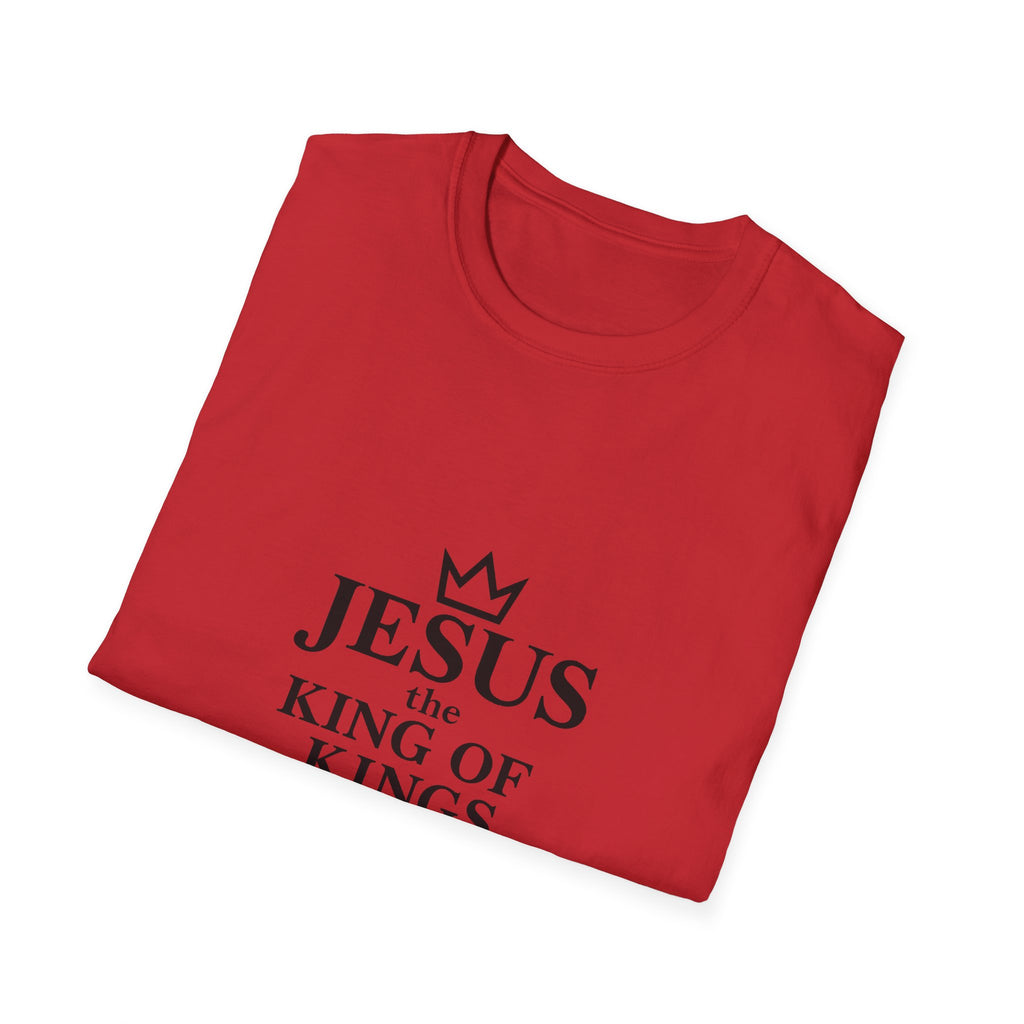 Jesus King of Kings Unisex Softstyle T-Shirt, Christian Apparel, Religious Gift, Faith-Based Tees, Inspirational Shirts