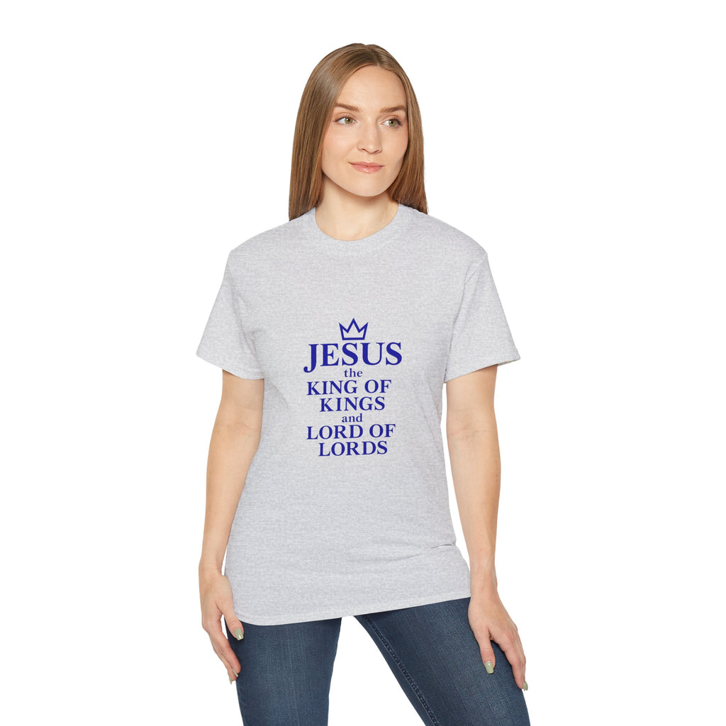 Jesus King of Kings Unisex Ultra Cotton Tee, Faith Shirt, Christian Apparel, Religious Gifts, Casual Wear, Church Outfits
