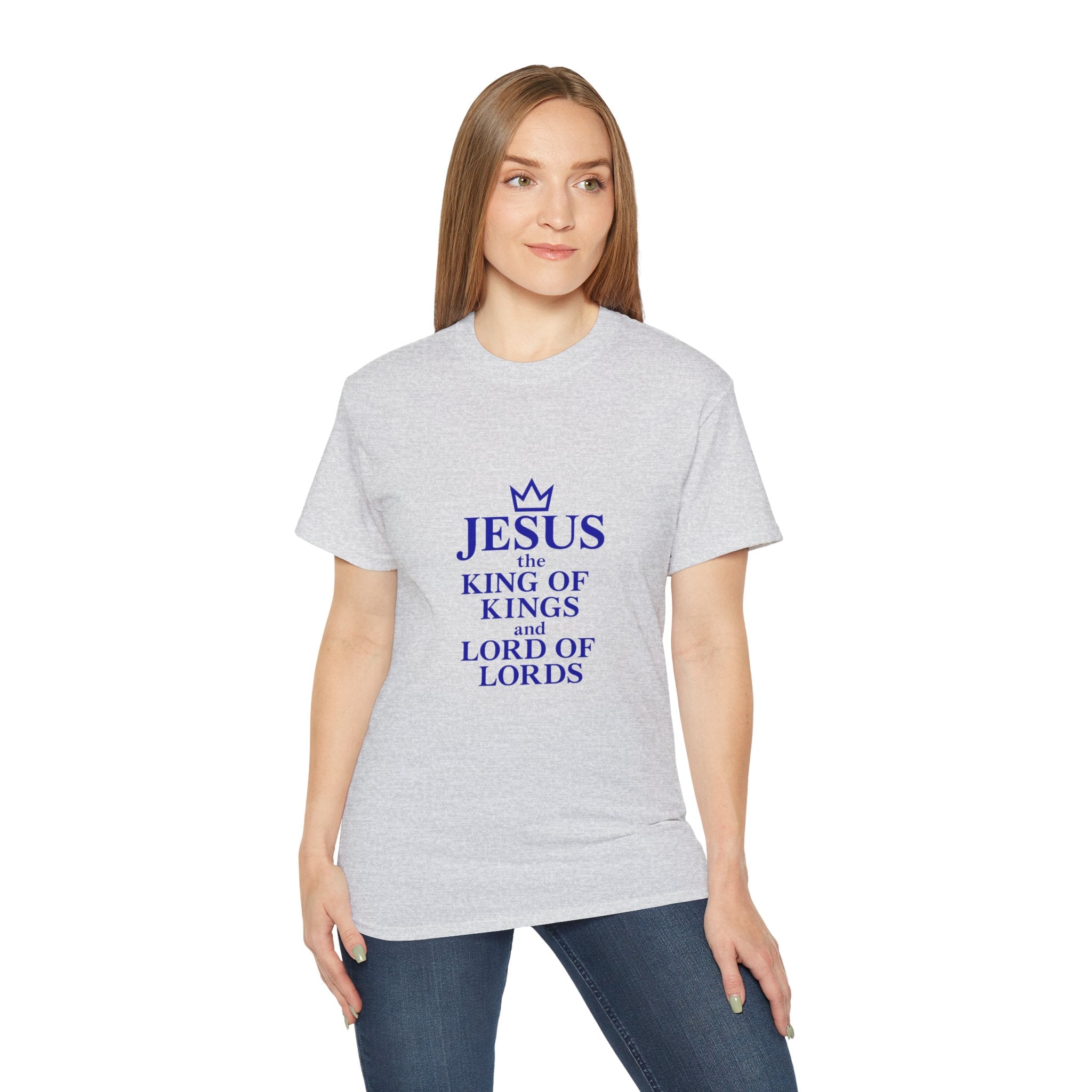 Jesus King of Kings Unisex Ultra Cotton Tee, Faith Shirt, Christian Apparel, Religious Gifts, Casual Wear, Church Outfits