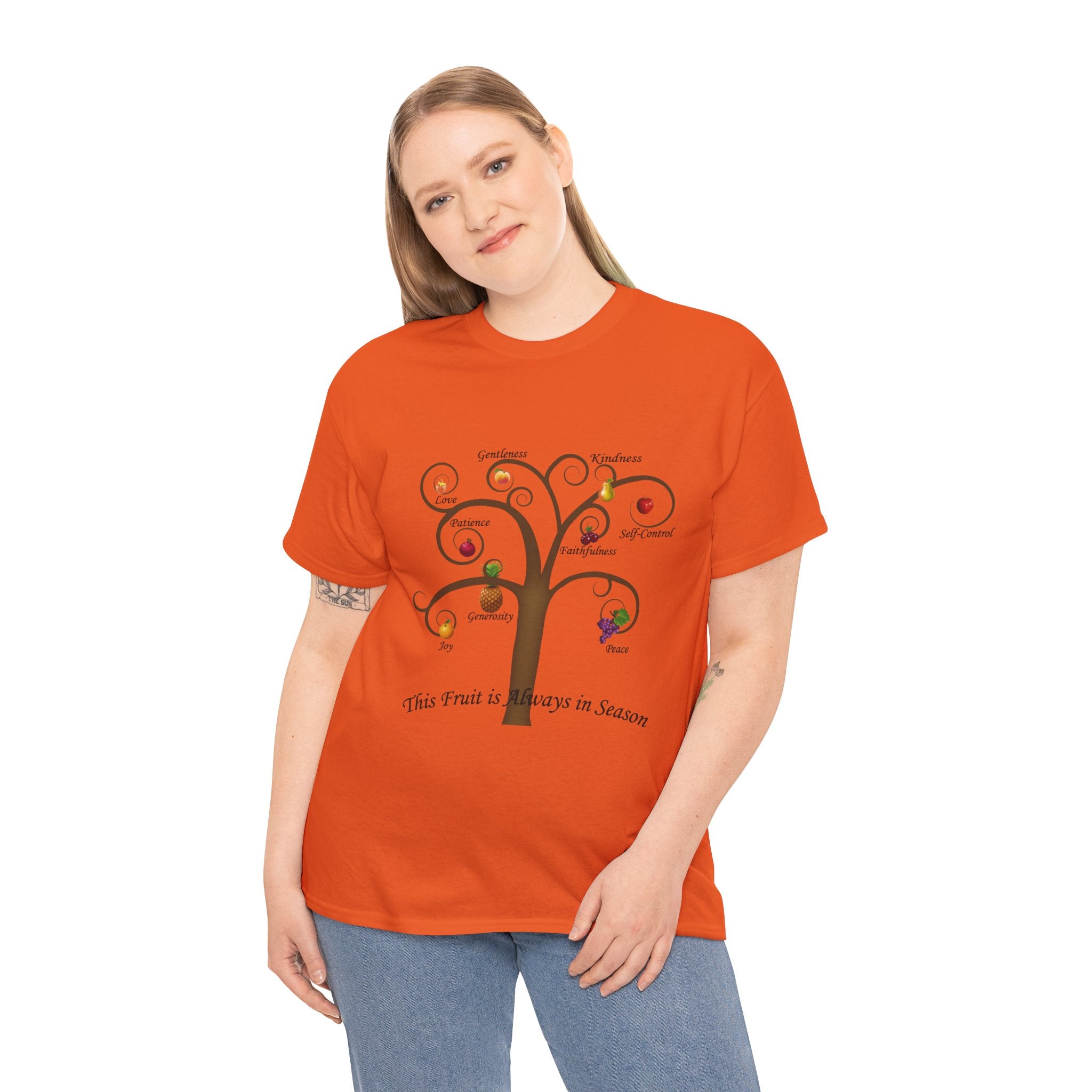Unisex Heavy Cotton Tee with Inspirational Fruit Tree Design, Nature Lover Gift, Eco-Friendly Apparel, Seasonal Inspiration Shirt, [...]