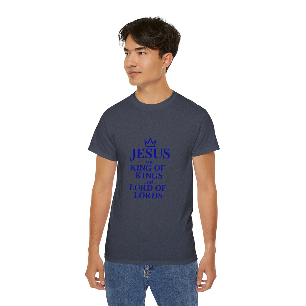 Jesus King of Kings Unisex Ultra Cotton Tee, Faith Shirt, Christian Apparel, Religious Gifts, Casual Wear, Church Outfits