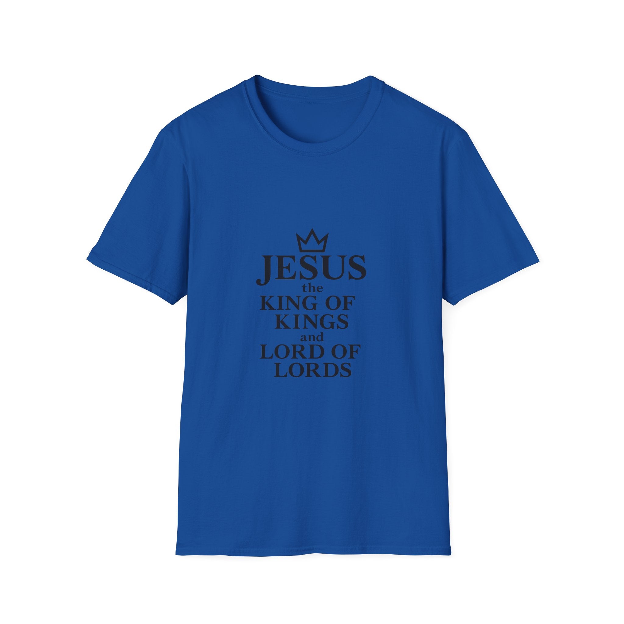 Jesus King of Kings Unisex Softstyle T-Shirt, Christian Apparel, Religious Gift, Faith-Based Tees, Inspirational Shirts