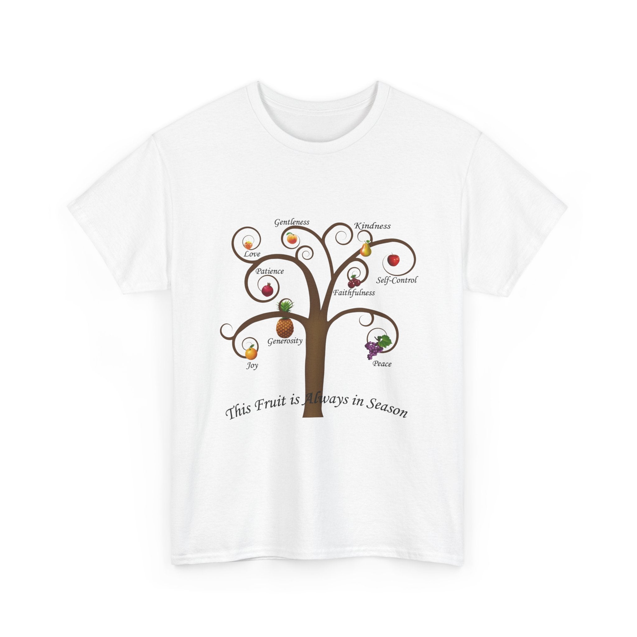 Unisex Heavy Cotton Tee with Inspirational Fruit Tree Design, Nature Lover Gift, Eco-Friendly Apparel, Seasonal Inspiration Shirt, [...]