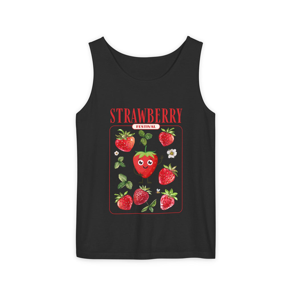 Personalized Strawberry Unisex Garment-Dyed Tank Top