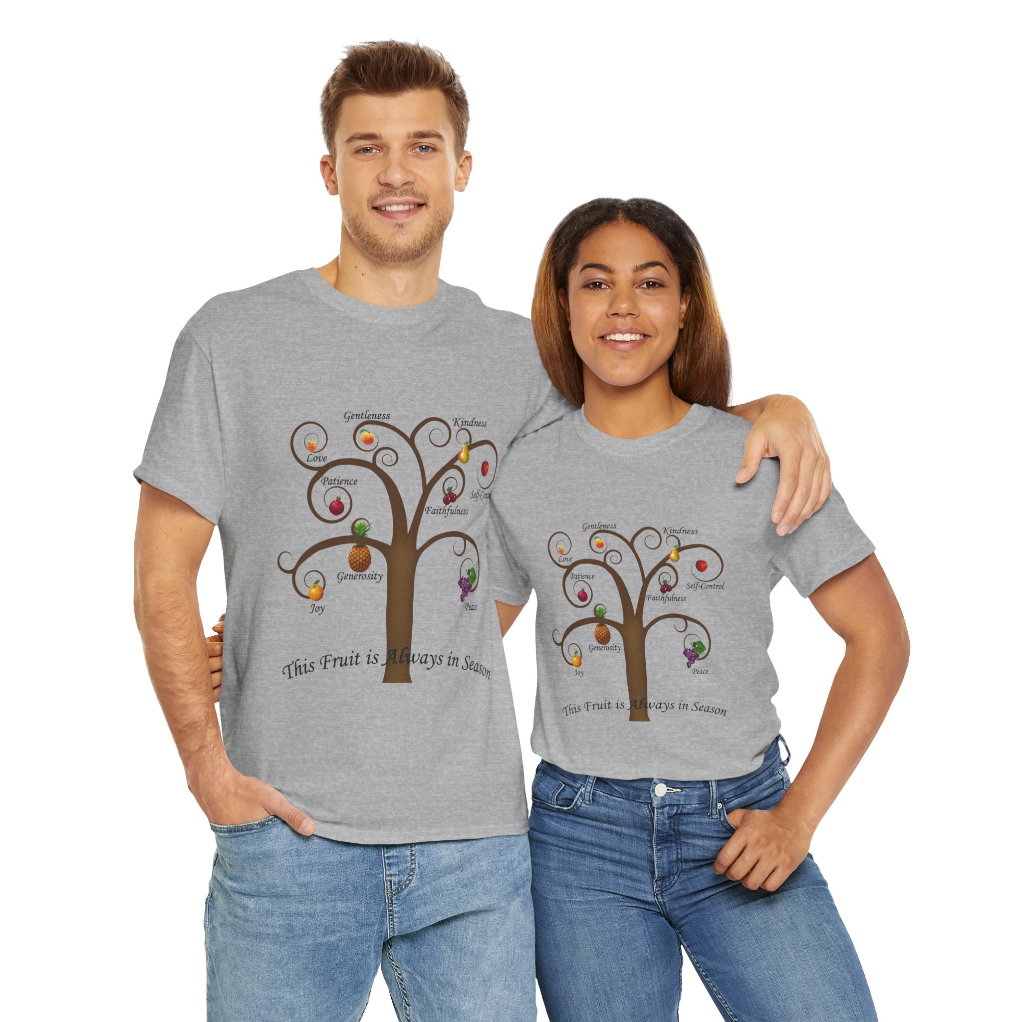 Unisex Heavy Cotton Tee with Inspirational Fruit Tree Design, Nature Lover Gift, Eco-Friendly Apparel, Seasonal Inspiration Shirt, [...]