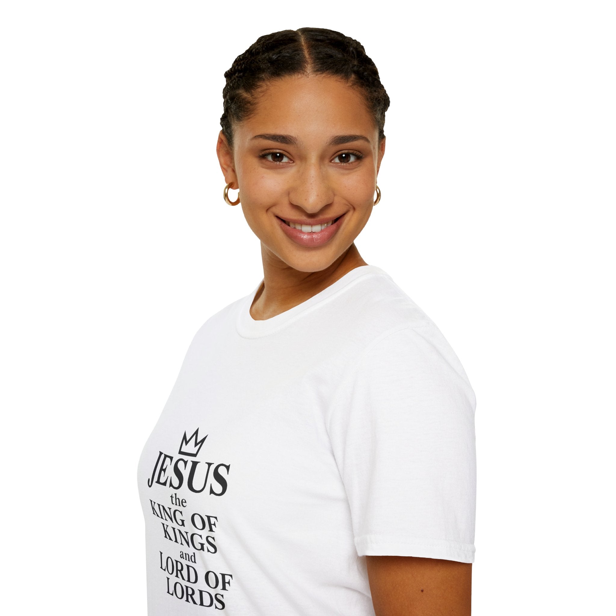 Jesus King of Kings Unisex Softstyle T-Shirt, Christian Apparel, Religious Gift, Faith-Based Tees, Inspirational Shirts