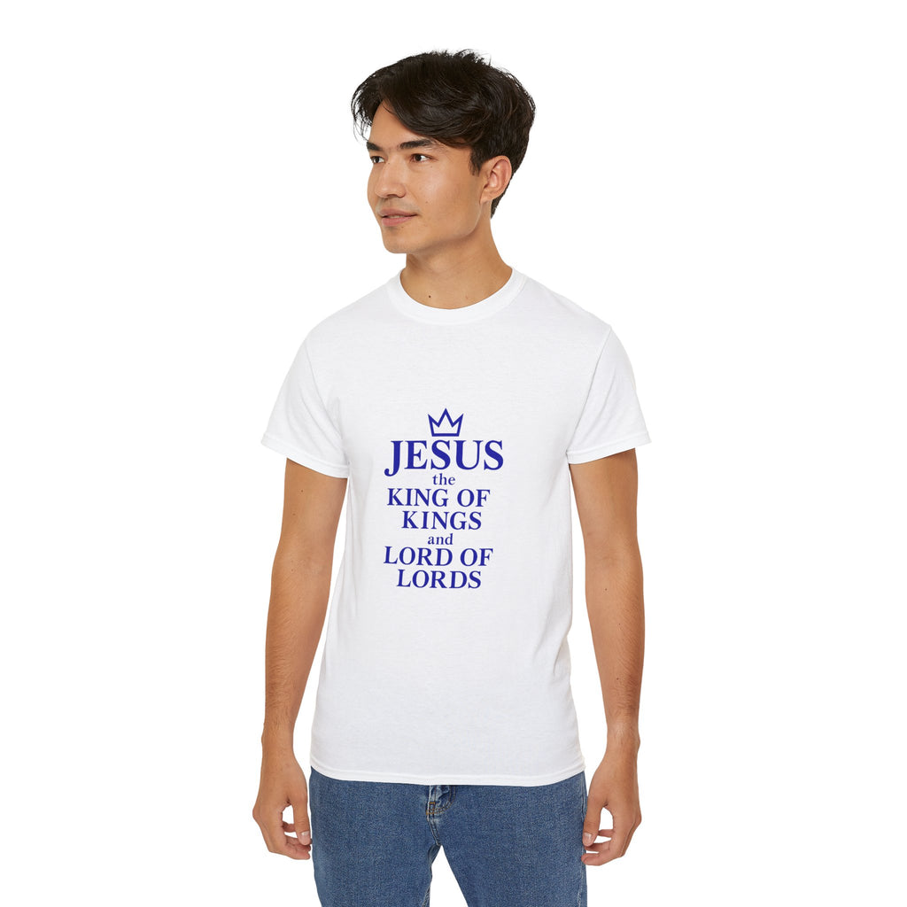 Jesus King of Kings Unisex Ultra Cotton Tee, Faith Shirt, Christian Apparel, Religious Gifts, Casual Wear, Church Outfits