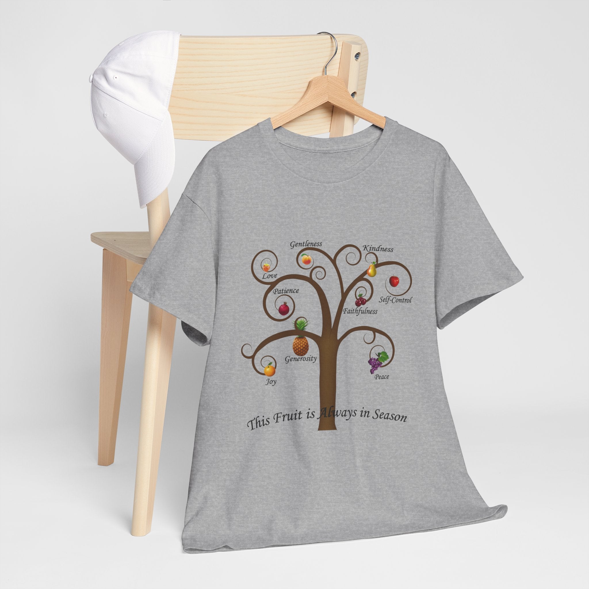 Unisex Heavy Cotton Tee with Inspirational Fruit Tree Design, Nature Lover Gift, Eco-Friendly Apparel, Seasonal Inspiration Shirt, [...]