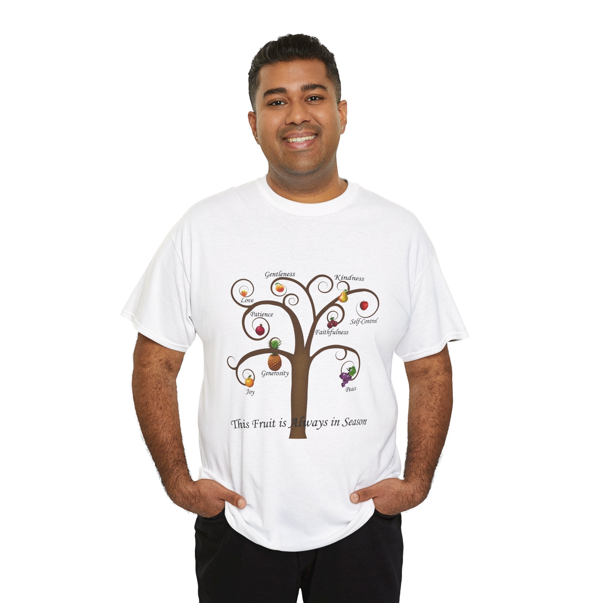 Unisex Heavy Cotton Tee with Inspirational Fruit Tree Design, Nature Lover Gift, Eco-Friendly Apparel, Seasonal Inspiration Shirt, [...]