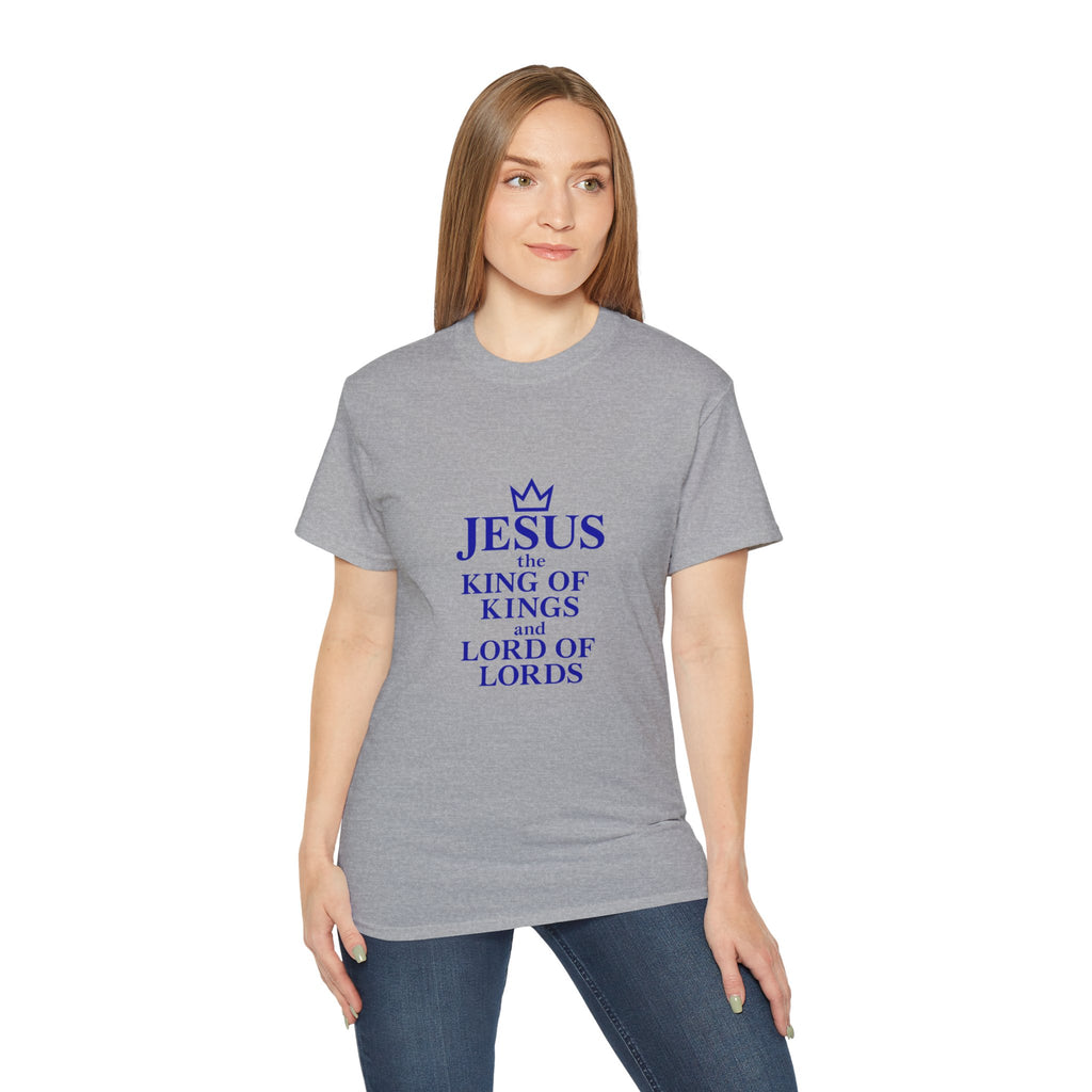 Jesus King of Kings Unisex Ultra Cotton Tee, Faith Shirt, Christian Apparel, Religious Gifts, Casual Wear, Church Outfits