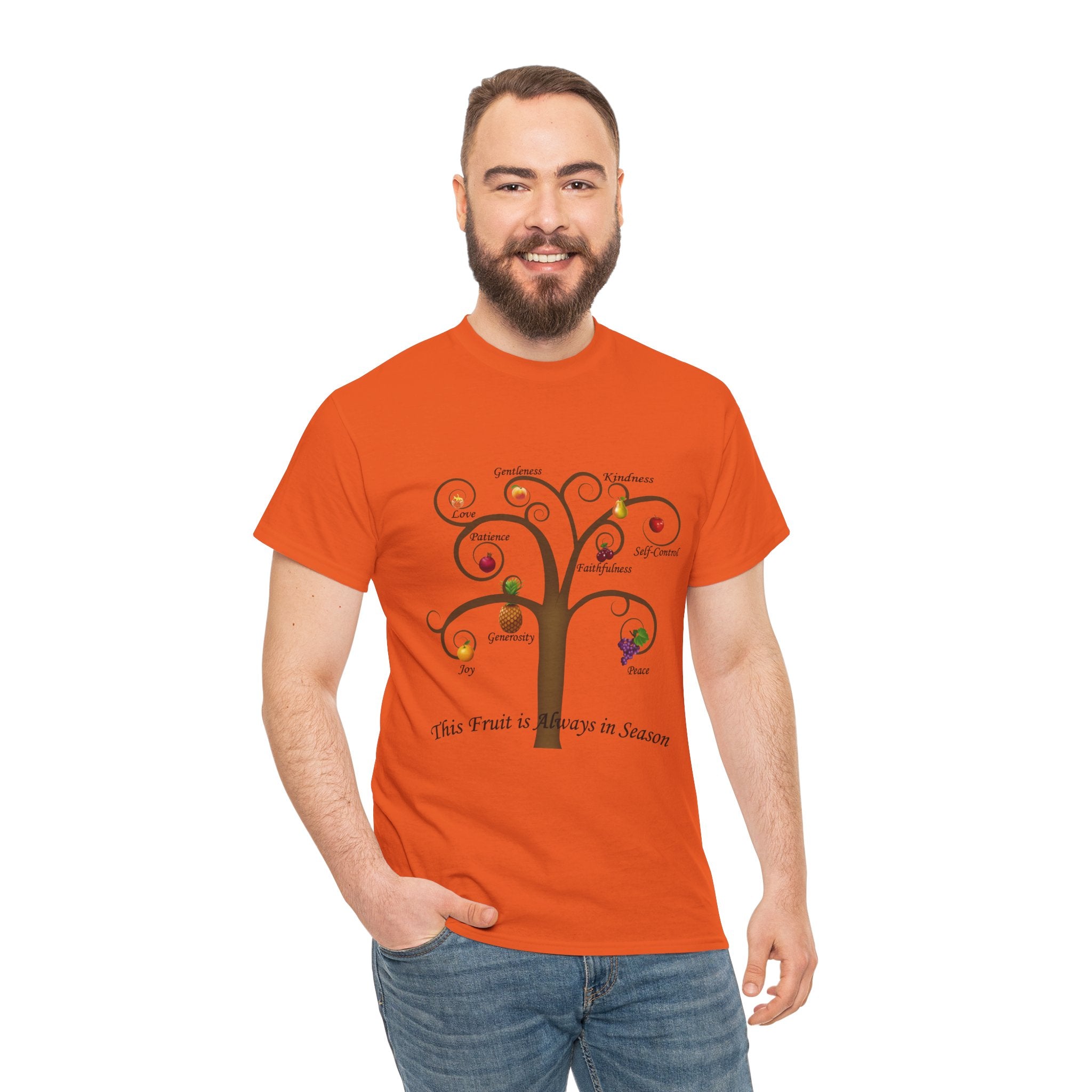 Unisex Heavy Cotton Tee with Inspirational Fruit Tree Design, Nature Lover Gift, Eco-Friendly Apparel, Seasonal Inspiration Shirt, [...]