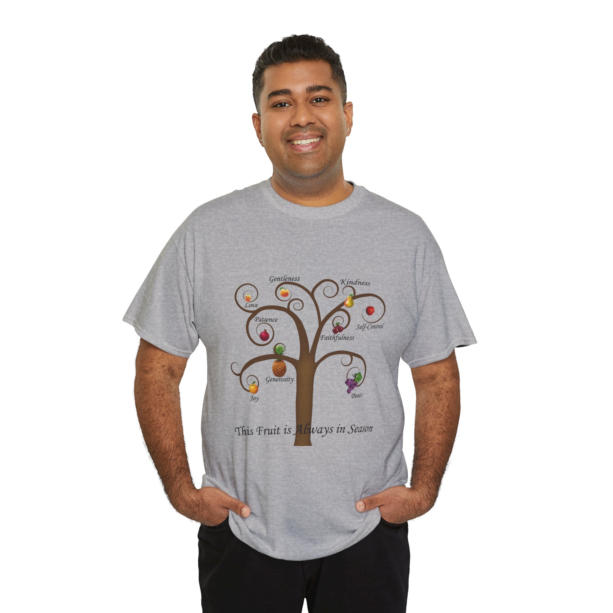 Unisex Heavy Cotton Tee with Inspirational Fruit Tree Design, Nature Lover Gift, Eco-Friendly Apparel, Seasonal Inspiration Shirt, [...]