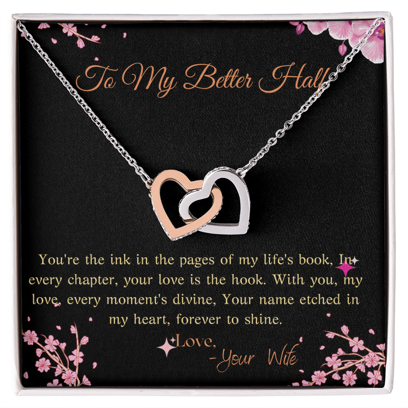 Interlocking Hearts Necklace (Yellow & White Gold Variants) for my better half