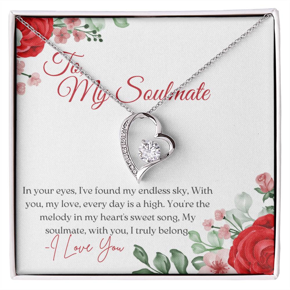 Forever Love Necklace & Sweetest Devotion Flower Bouquet for your soulmate