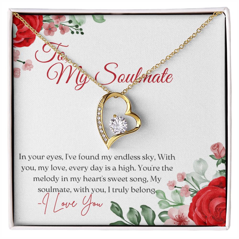 Forever Love Necklace & Sweetest Devotion Flower Bouquet for your soulmate