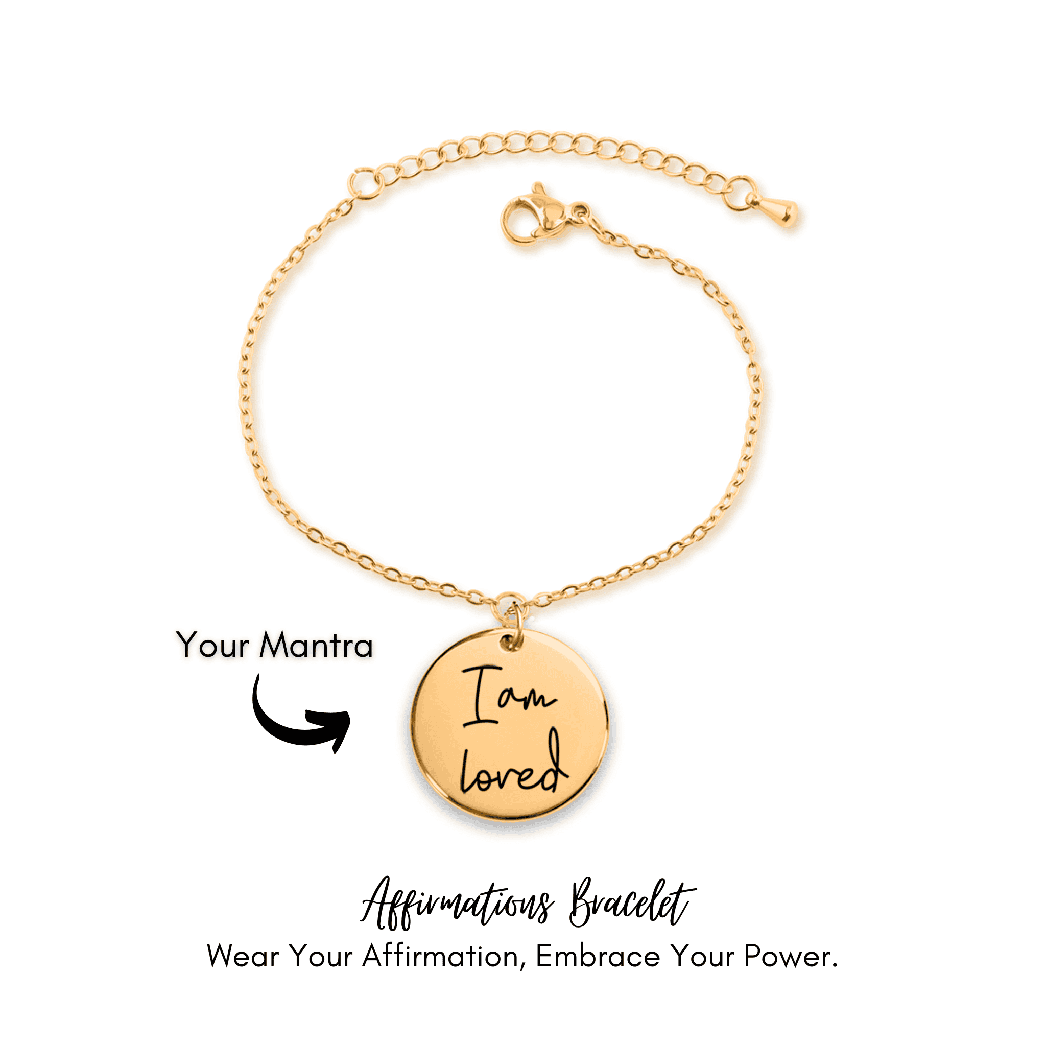Affirmations Coin Bracelet